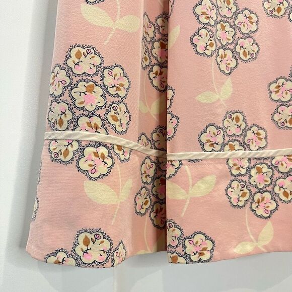 Jill Stuart Collection Size 2 Silk Lace Floral Dress Sleeveless Knee Length - Picture 5 of 14